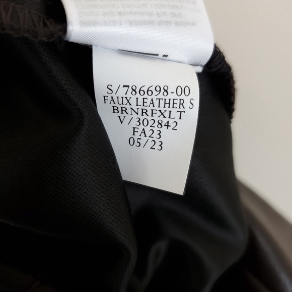 Gap Mid Rise Vegan Leather Skinny Pants - Brown 6 Tall - Picture 7 of 9